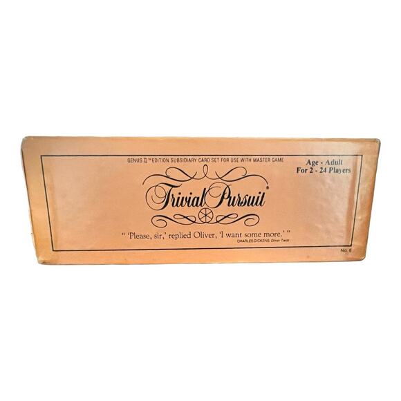 1984 Trivial Pursuit Genus II Edition Subsidiary Card Set for Use w/Master Game - Picture 7 of 9